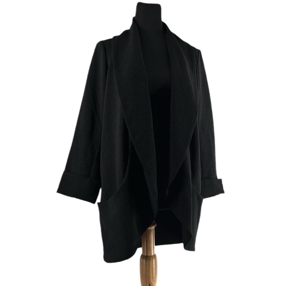 Aritzia Wilfred Chevalier Jacket in black blazer 3/4 sleeve business casual sz 6 - Picture 9 of 11